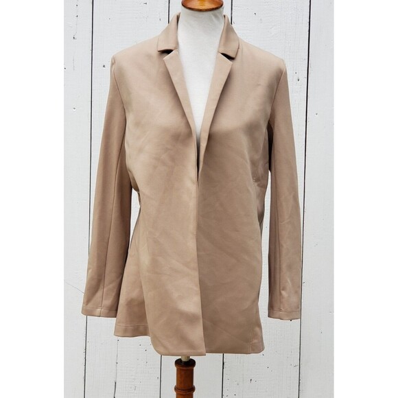 $298 Eileen Fisher Women Beige Bramble Notch Collar Ponte Jacket Blazer Sz PS - Picture 10 of 13